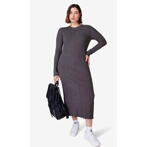Sweaty Betty XXL Ribbed Maxi Dress Grey Athleisure